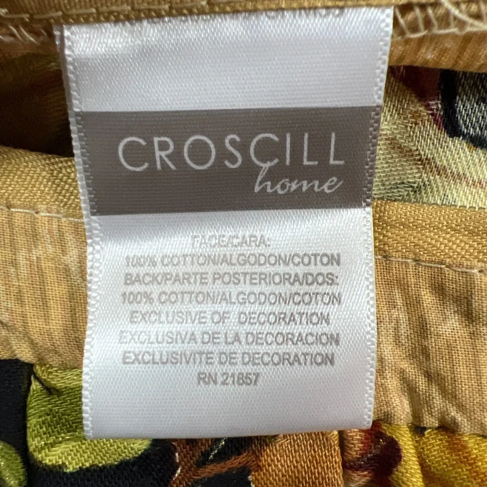 Set Of 2 Croscill Home Standard Pillow Shams Multi Floral Cotton Bedding Decor
